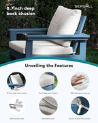 SERWALL HDPE Patio Conversation Set, 6-piece Sectional Outdoor Furniture Set - Image 4