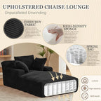 80 Inch Chaise Lounge Chair Indoor, Oversized Corduroy Upholstered Boneless - Image 5