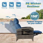 Outdoor Recliner Chairs Set of 2, Reclining Patio Chairs - Image 3