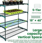 Worth Garden 50% Extra Wide Mini Greenhouse 5 Tier Portable Plant Green House - Image 3