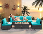 NICESOUL 7 Piece XL Large Modern Outdoor Furniture Sofa Set, 29.3'' High Back - Image 3