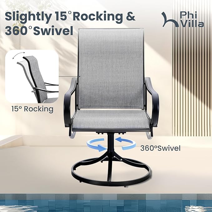 PHI VILLA 5 PCS Patio Dining Set - Image 2