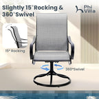 PHI VILLA 5 PCS Patio Dining Set - Image 2