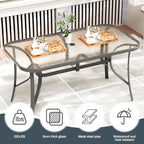 TLSUNNY 7 Pieces Patio Dining Set, Outdoor Table and Chairs W/1.69″ Umbrella - Image 5