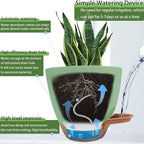 Self Watering Planters with Drainage Holes Reservoir, Nursery Planting Pot - Image 4
