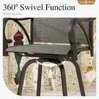 Sophia & William Outdoor Bar Set, Patio Bar Table and Chairs Set, Bar Height - Image 5