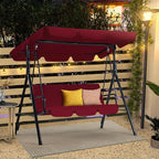 AECOJOY Porch Swing with Stand, 3-Seat Outdoor Clearance Porch Swings - Image 6