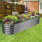 Land Guard 8×2×1.5ft Galvanized Raised Garden Bed Kit, Raised Garden Boxes - Image 5