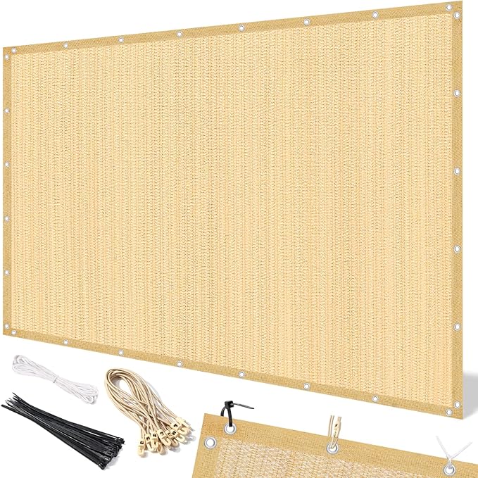 Artpuch 90% Sun Shade Cloth, 12 x 12 FT Pergola Shade Cover Canopy by Artpuch