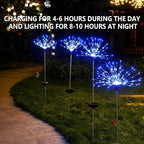 YOTOZU 4 PCS Solar Firework Light, Outdoor Solar Garden Decorative Lights 120 - Image 7