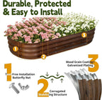 Galvanized Raised Garden Bed Outdoor, Large Raised Bed - Image 2