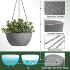 T4U Hanging Planters for Indoor Plants, 10 Inch Hanging Planter Outdoor 2 Pack - Image 6