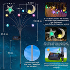 TAKE ME Solar Firefly Lights Outdoor Moon Star Sun Projection Stake Lights - Image 4