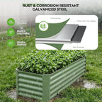 ZORMY 6×2×1.4ft Galvanized Raised Garden Bed Kit, Metal Planter Boxes Outdoor - Image 8