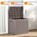 31 Gallon Outdoor Deck Box, Lockable Waterproof Outdoor Storage Boxes - Image 5