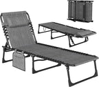 Outsunny Chaise Lounge Chair Outdoor, 5-Position Adjustable Sun Tanning Chair by Outsunny