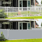 LOVE STORY 3'x10' Gray Balcony Screen Privacy Fence Cover UV Protection - Image 4