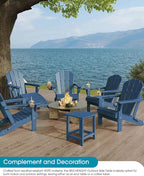 MUCHENGHY Adirondack Outdoor Side Table, 14.7" Patio Side Table Weather - Image 2