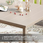 VICLLAX Patio Dining Set for 6, Outdoor Furniture Set Includes 63" Rectangle - Image 2
