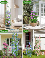 Garden Obelisk Trellis for Climbing Plants, 6FT Garden Obelisk Rustproof PE - Image 7