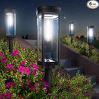 Bright Solar Lights Outdoor 6 Pack, Solar Pathway Lights Waterproof IP65 by BITPOTT