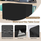 3Pcs Outdoor Patio Bar Set, Metal Bar Table and Chairs Set - Image 7
