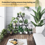 Plant Stand for Patio, 3-Tier Metal Plant Shelf–Indoor/Outdoor Display Rack for - Image 3