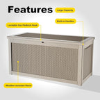 DRATO 320 Gallon Deck Box, Outdoor Large Waterproof Resin Storage Box - Image 7