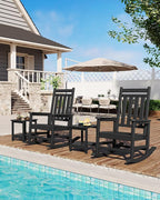 GarveeLife Poly Lumber Rocking Chair Outdoor Set of 6 - Image 6