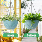 Hanging Planters for Outdoor Plants 8/10 Inch, ​4 Packs Hanging Flower Pot - Image 4