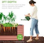 Best Choice Products 4x2x2ft Outdoor Metal Raised Garden Bed, Deep Root Planter - Image 2