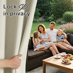 RYB HOME Outdoor Curtains for Patio Waterproof Block Sunlight Thermal Insulated - Image 3