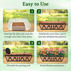 Halatool 4 Pack 24 Inch Window Box Liners, Pre-Formed Coco Fiber Replacement - Image 6