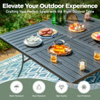 Patio Dining Set for 8, 8 x Stable Dining Chairs, Outdoor Table and Chairs Set - Image 7