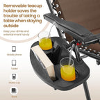 Yaheetech 26" Zero Gravity Recliners Outdoor Adjustable Folding Reclining - Image 8