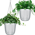 QCQHDU Self Watering Hanging Pots, 2 Pack 5.7 Inch Hanging Planters by QCQHDU
