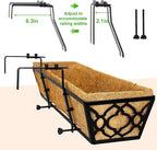 Y&M Flower Boxes for Deck Railings 24inch 4packs, Deck Railing Planter Boxes - Image 4