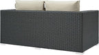 Modway EEI-1851-CHC-BEI Sojourn Wicker Rattan Outdoor Patio Coffee Table - Image 6