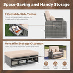 HAPPYGRILL Patio Rattan Wicker Daybed - Image 7