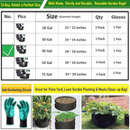 3-Pack 40 Gallon Thickened Plant Grow Bags Large Heavy Duty Garden Bag Fabric - Image 8