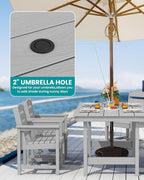 SERWALL Patio Dining Sets for 6 Person, HDPE Dining Set - Image 3