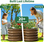 Kesfitt Round Metal Raised Garden Bed, 18-Inch Deep Galvanized Steel Garden Bed - Image 9