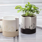 Nihow Self Watering Plant Pot: 8 Inch Ceramic Planter - Image 8