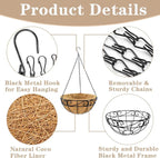 Outdoor Metal Hanging Planters Basket Hanging Baskets - Image 5