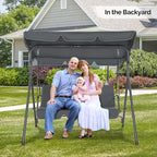 VINGLI Heavy Duty 550 LBS Upgraded 2 Person Outdoor Porch Swing - Image 7