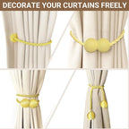 Hion Magnetic Curtain Tiebacks Golden 4 Pack, Curtain Tiebacks Buckles - Image 7