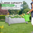 Raised Garden Bed with Wheels, 21 Gallon Self-Watering Outdoor Raised Planter - Image 6