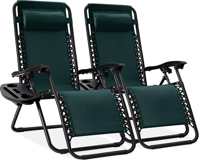 Best Choice Products Set of 2 Adjustable Steel Mesh Zero Gravity Lounge Chair by BestChoiceProducts