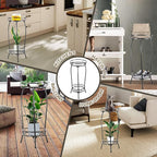 Plant Stand Indoor Outdoor，Tall Black Metal Rustproof Stable Plant Stands，2 - Image 6