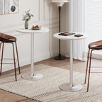 Flamaker Round Bistro Pub Table Modern Style Metal Base MDF Top Cocktail Bar - Image 2